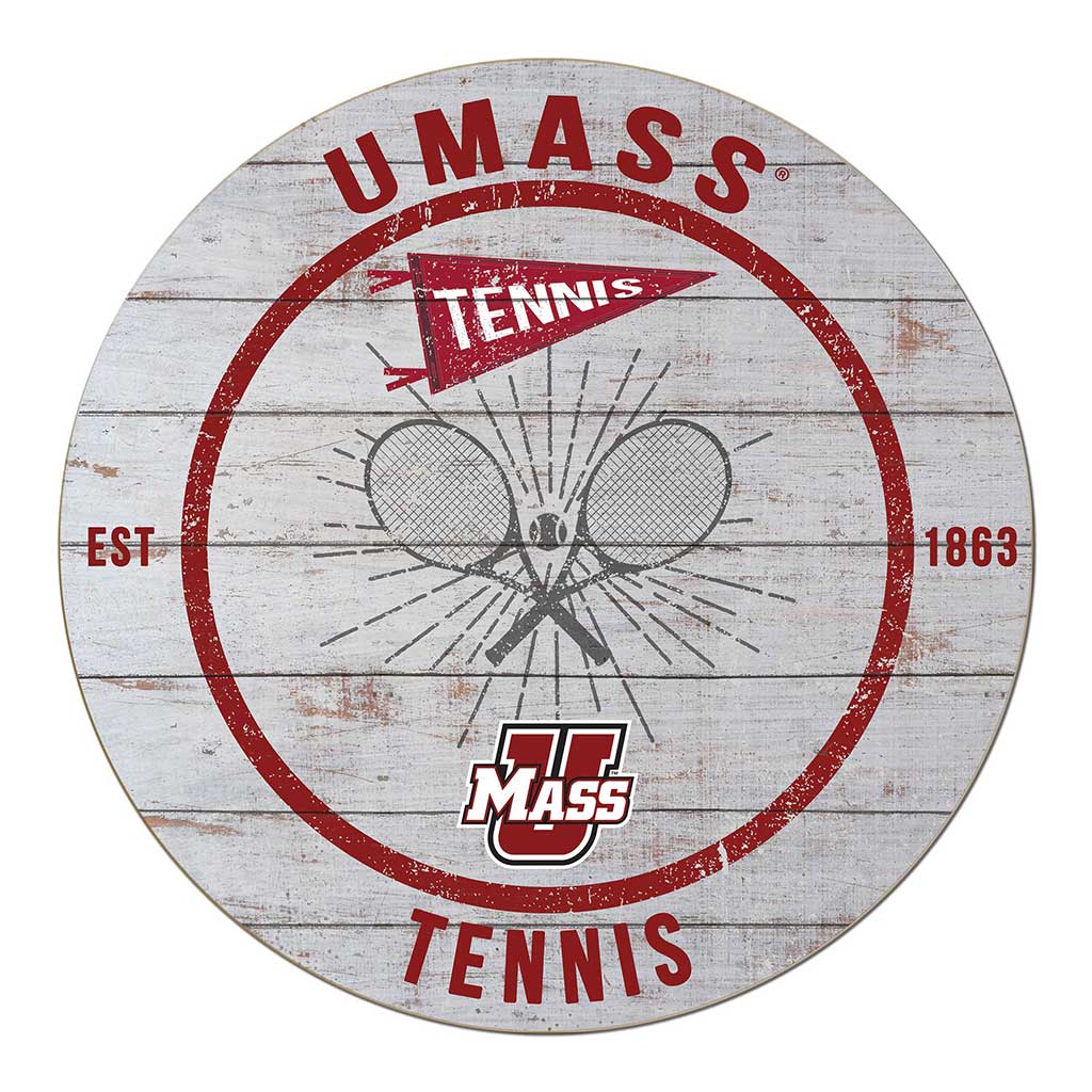 20x20 Throwback Weathered Circle Massachusetts (UMASS-Amherst) Minutemen Tennis