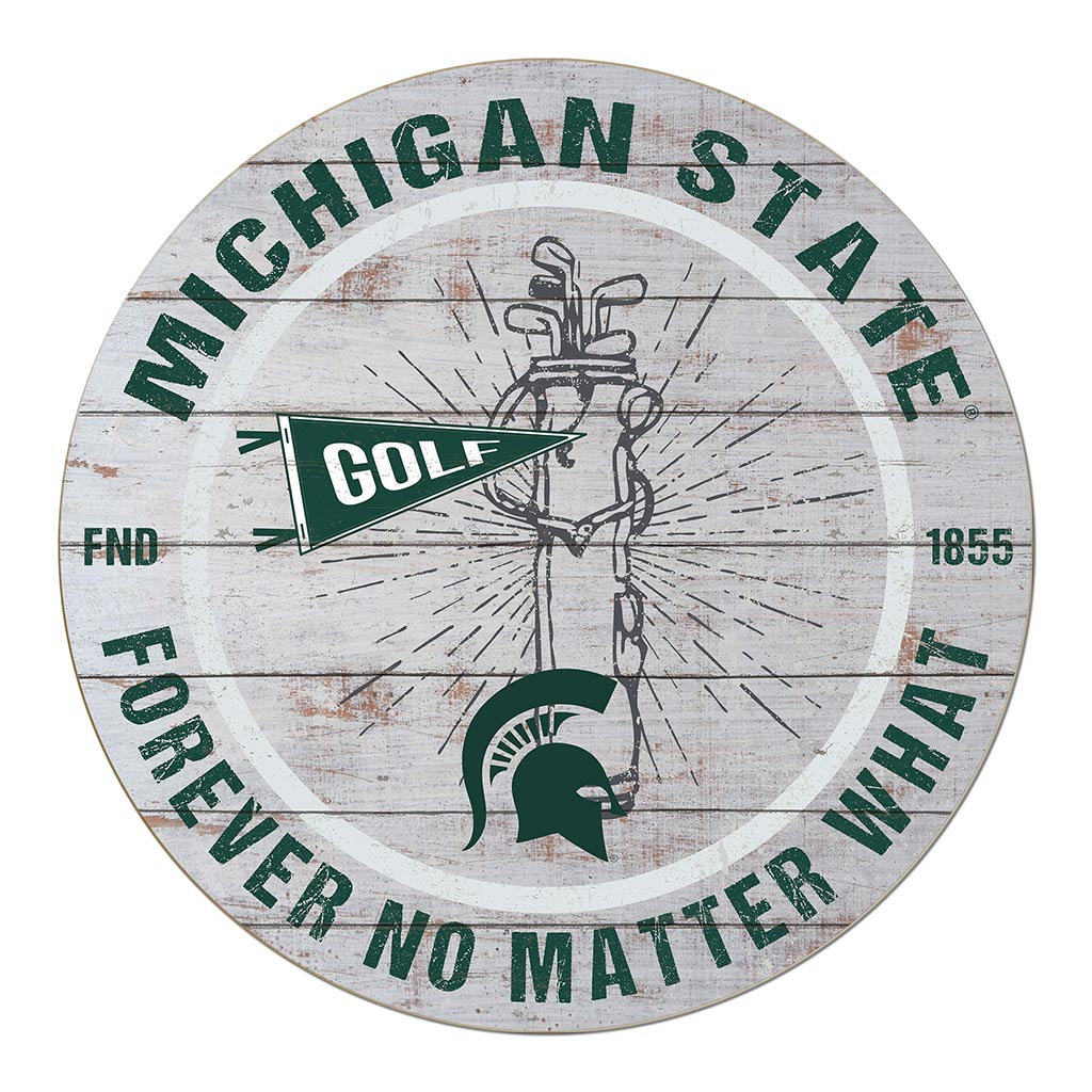 20x20 Throwback Weathered Circle Michigan State Spartans Golf