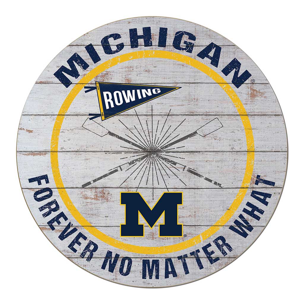 20x20 Throwback Weathered Circle Michigan Wolverines Rowing