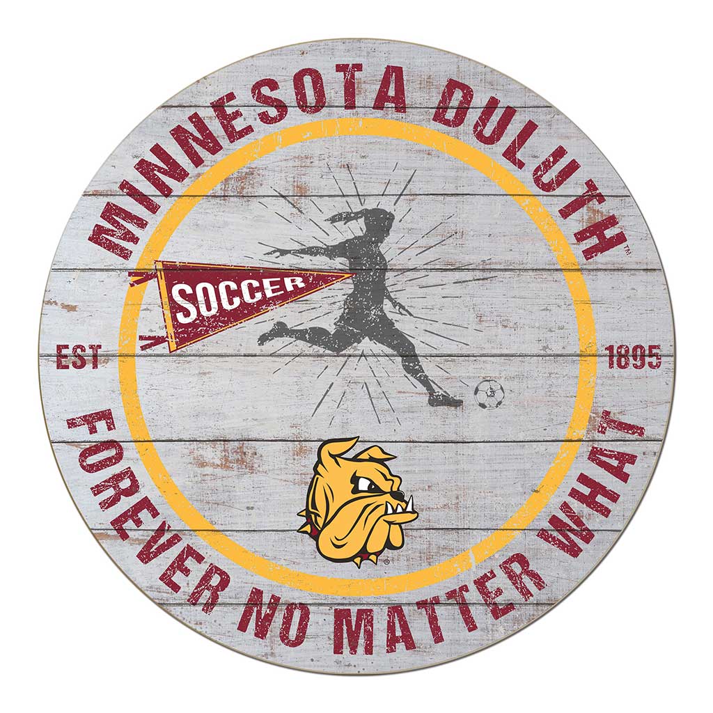20x20 Throwback Weathered Circle Minnesota (Duluth) Bulldogs Soccer Girls