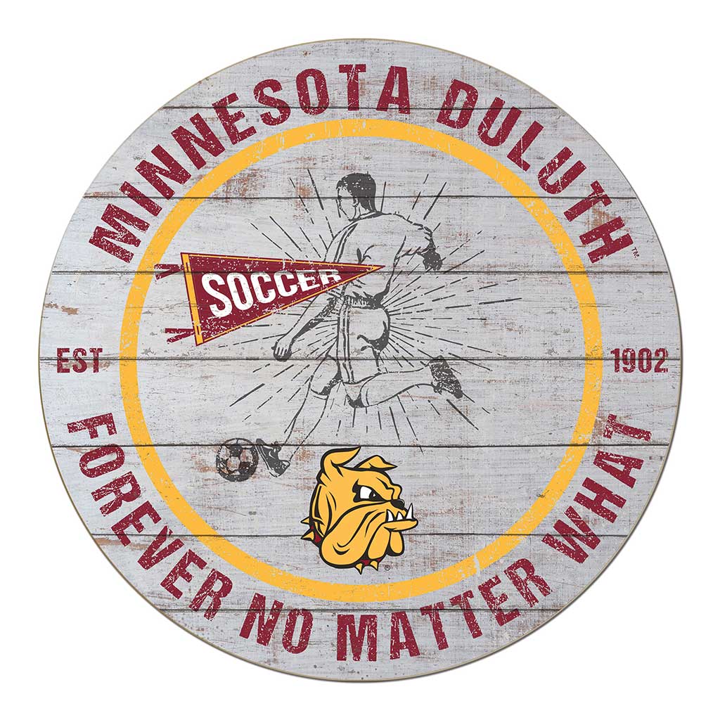 20x20 Throwback Weathered Circle Minnesota (Duluth) Bulldogs Soccer