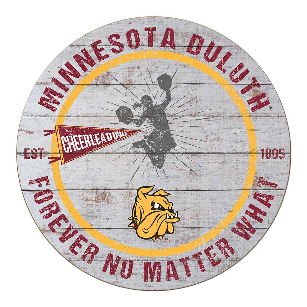 20x20 Throwback Weathered Circle Minnesota (Duluth) Bulldogs Cheerleading