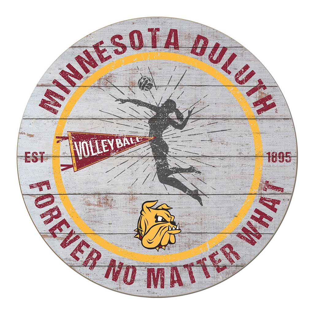 20x20 Throwback Weathered Circle Minnesota (Duluth) Bulldogs Volleyball Girls