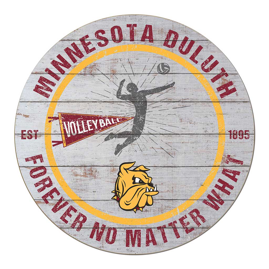 20x20 Throwback Weathered Circle Minnesota (Duluth) Bulldogs Volleyball