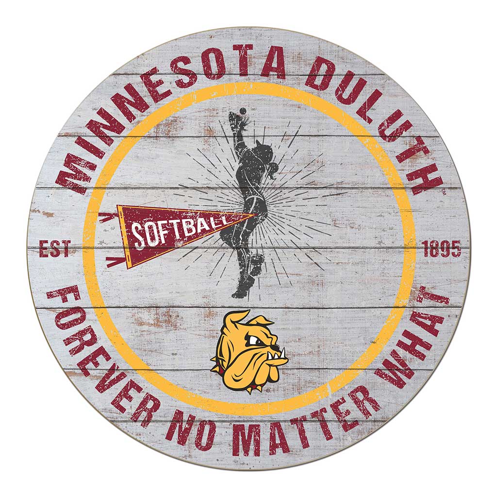 20x20 Throwback Weathered Circle Minnesota (Duluth) Bulldogs Softball
