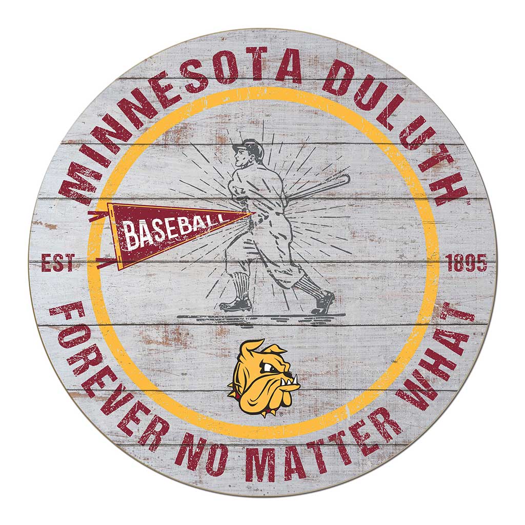 20x20 Throwback Weathered Circle Minnesota (Duluth) Bulldogs Baseball