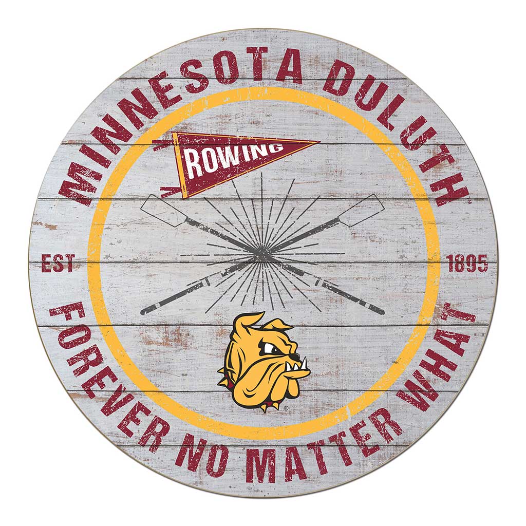20x20 Throwback Weathered Circle Minnesota (Duluth) Bulldogs Rowing