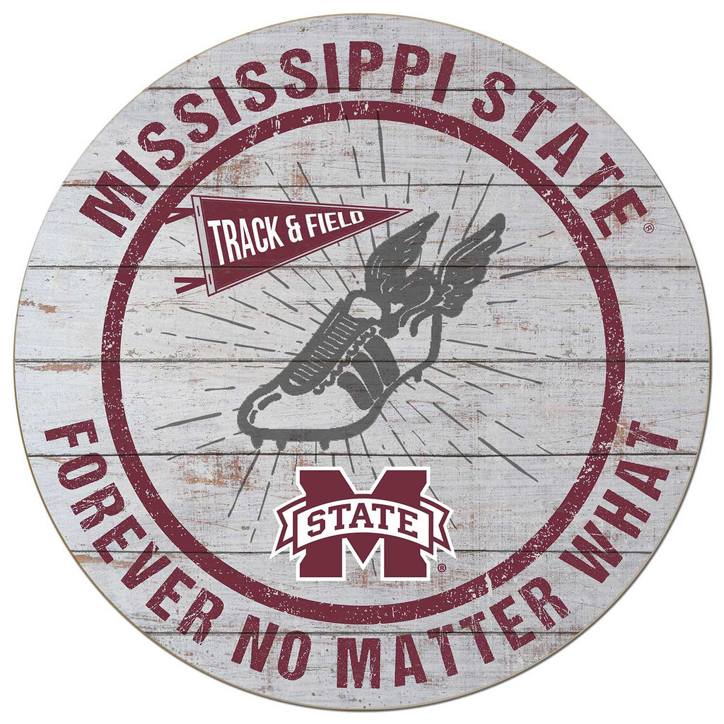 20x20 Throwback Weathered Circle Mississippi State Bulldogs Track