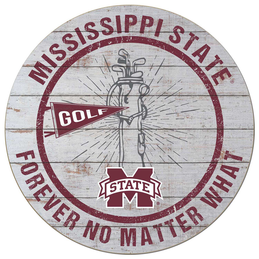 20x20 Throwback Weathered Circle Mississippi State Bulldogs Golf