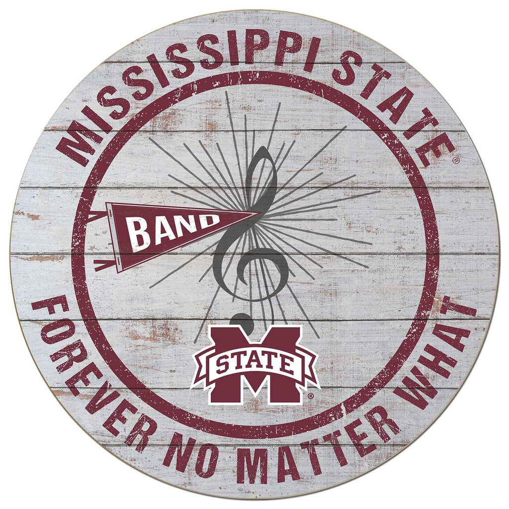 20x20 Throwback Weathered Circle Mississippi State Bulldogs Band