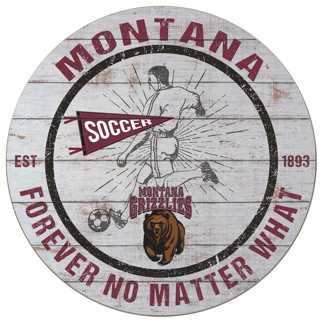 20x20 Throwback Weathered Circle Montana Grizzlies Soccer