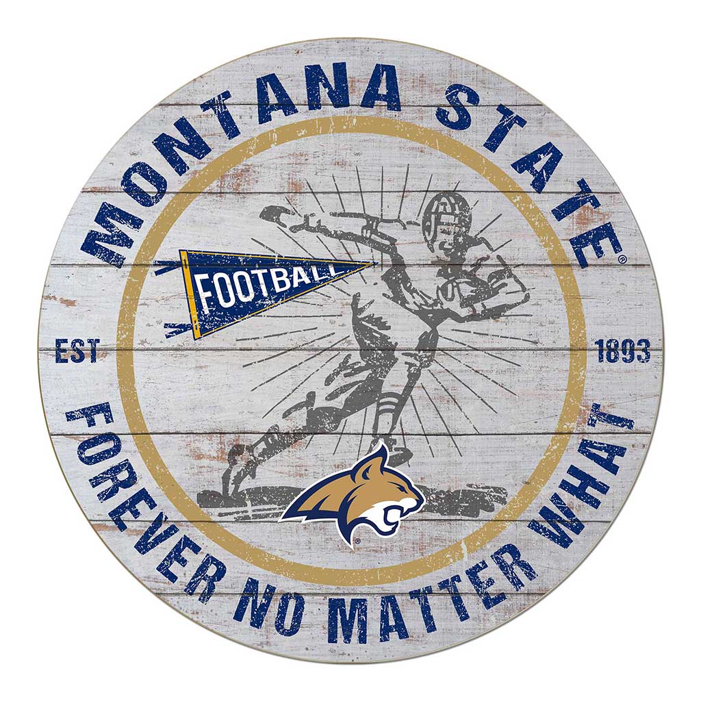 20x20 Throwback Weathered Circle Montana State Fighting Bobcats