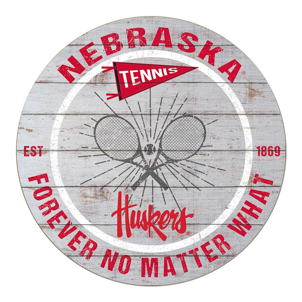 20x20 Throwback Weathered Circle Nebraska Cornhuskers Tennis