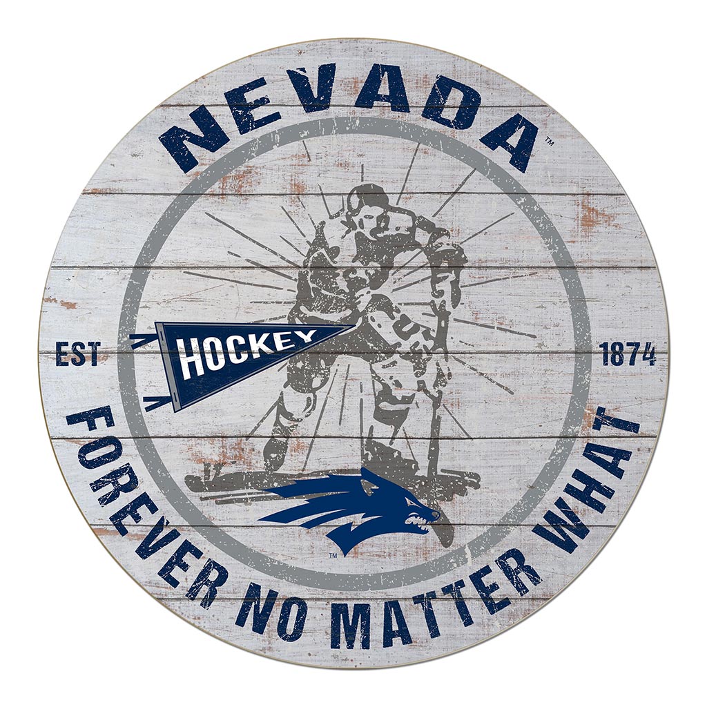 20x20 Throwback Weathered Circle Nevada Wolf Pack Hockey