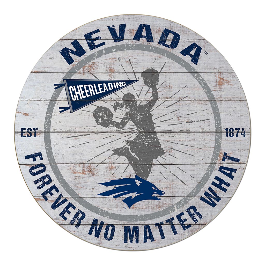 20x20 Throwback Weathered Circle Nevada Wolf Pack Cheerleading