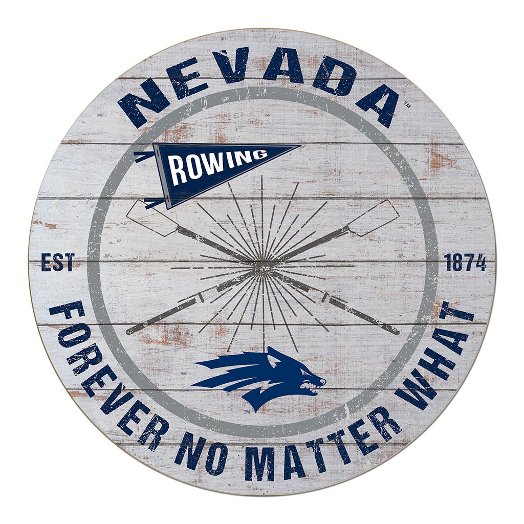 20x20 Throwback Weathered Circle Nevada Wolf Pack Rowing