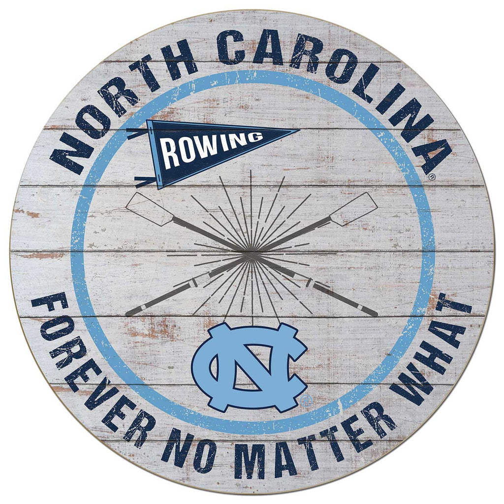 20x20 Throwback Weathered Circle North Carolina (Chapel Hill) Tar Heels Rowing