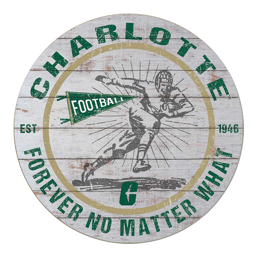 20x20 Throwback Weathered Circle North Carolina (Charlotte) 49ers