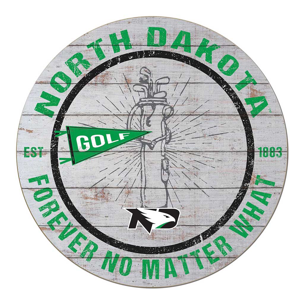 20x20 Throwback Weathered Circle North Dakota Fighting Hawks Golf