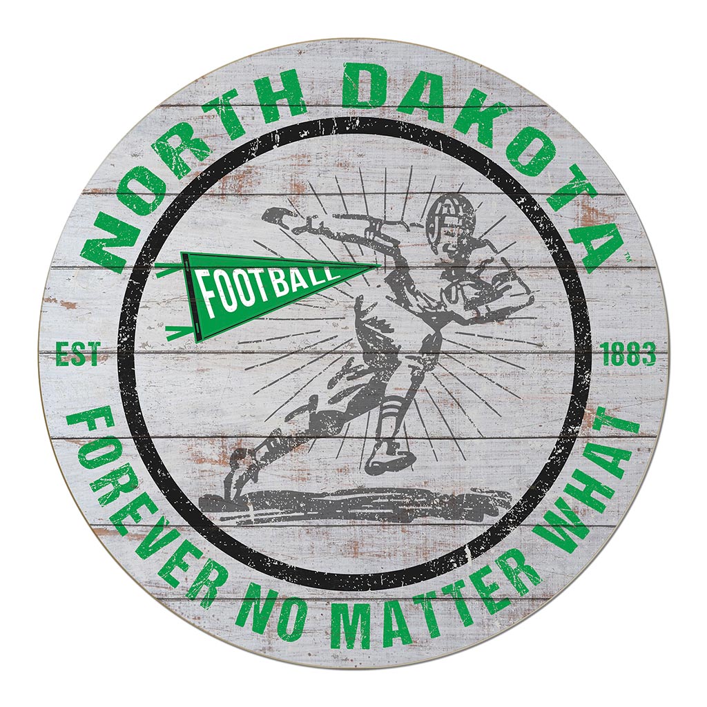20x20 Throwback Weathered Circle North Dakota Fighting Hawks