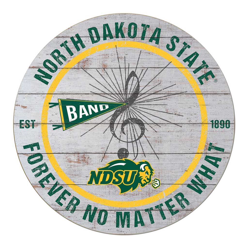 20x20 Throwback Weathered Circle North Dakota State Bison Band