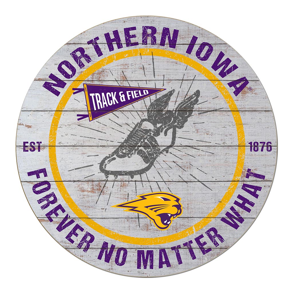 20x20 Throwback Weathered Circle Northern Iowa Panthers Track