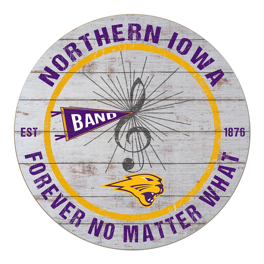 20x20 Throwback Weathered Circle Northern Iowa Panthers Band