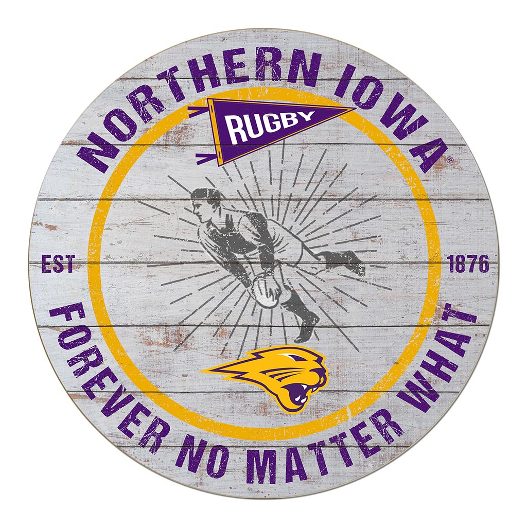 20x20 Throwback Weathered Circle Northern Iowa Panthers Rugby