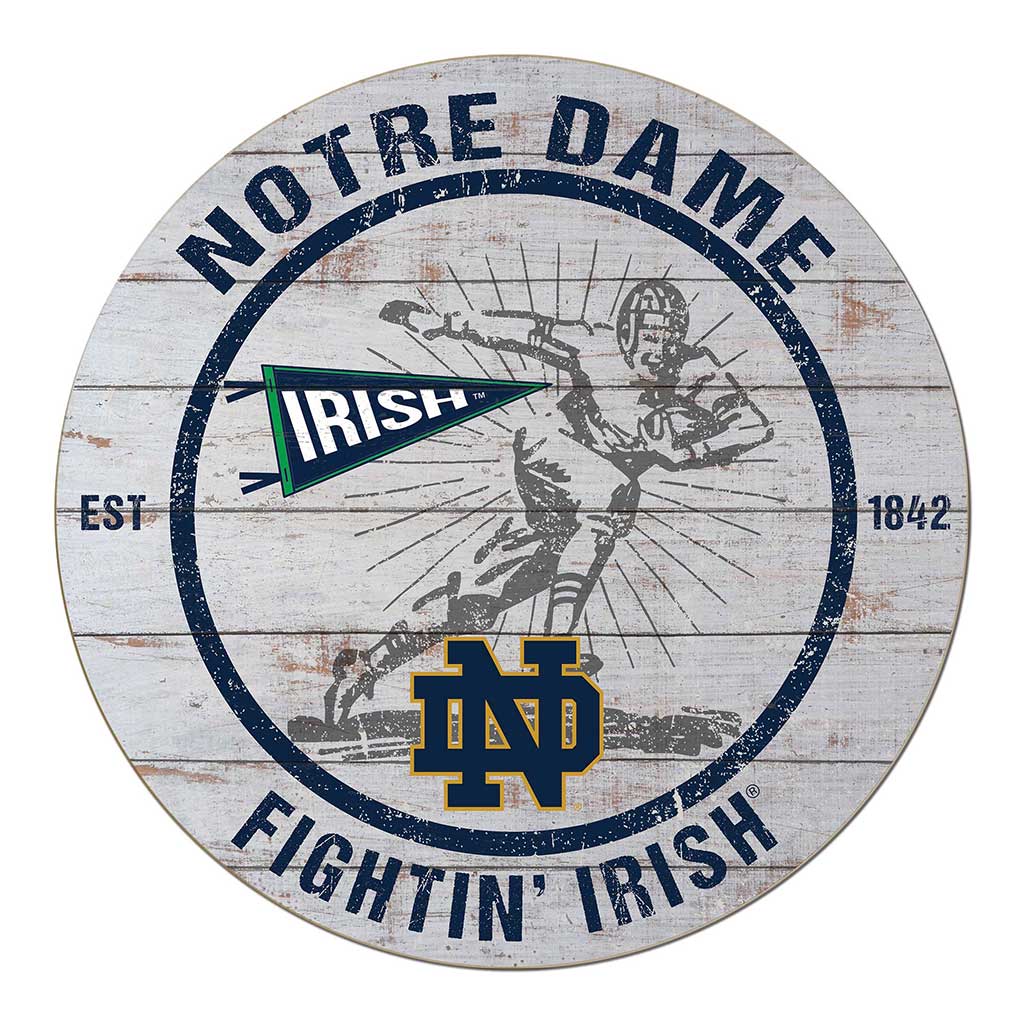 20x20 Throwback Weathered Circle Notre Dame Fighting Irish