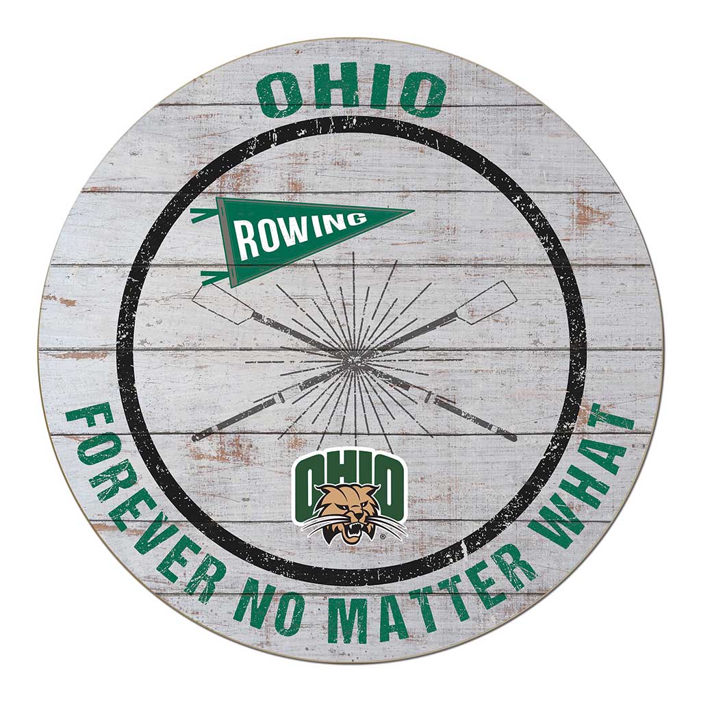 20x20 Throwback Weathered Circle Ohio Univ Bobcats Rowing