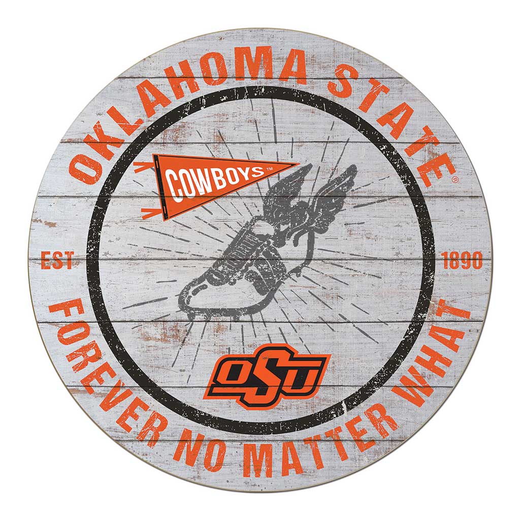 20x20 Throwback Weathered Circle Oklahoma State Cowboys Track