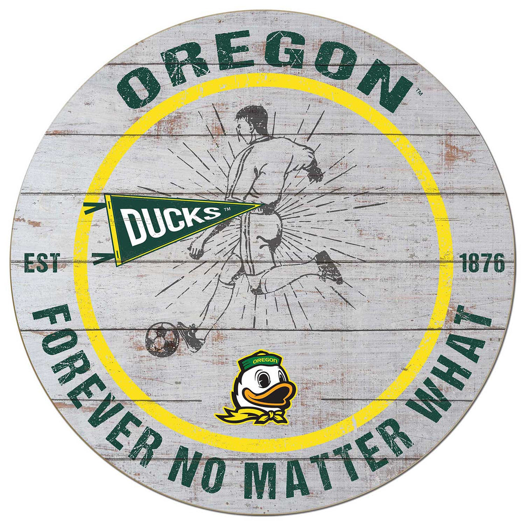 20x20 Throwback Weathered Circle Oregon Ducks Soccer