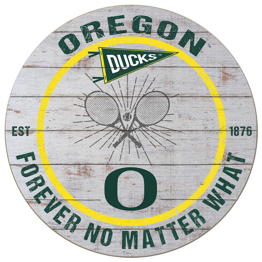 20x20 Throwback Weathered Circle Oregon Ducks Tennis