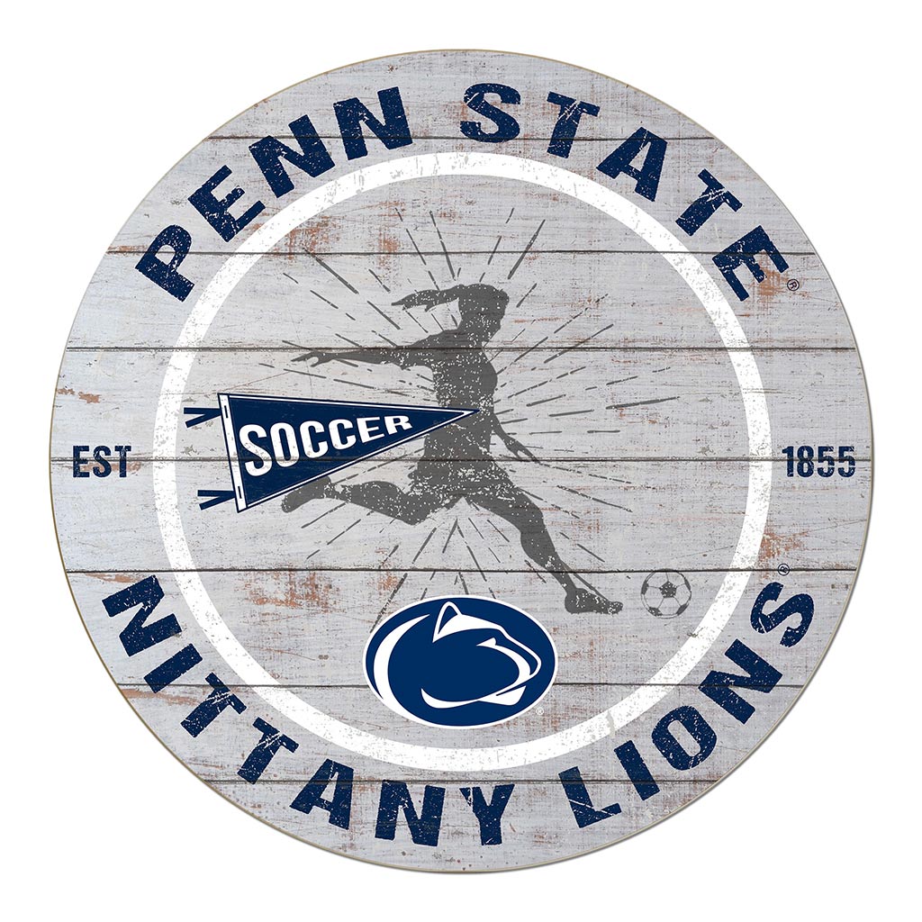 20x20 Throwback Weathered Circle Penn State Nittany Lions Soccer Girls