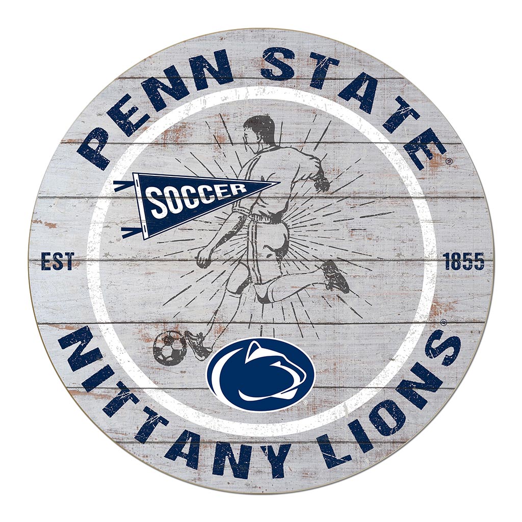 20x20 Throwback Weathered Circle Penn State Nittany Lions Soccer