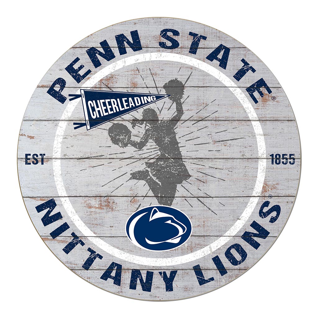 20x20 Throwback Weathered Circle Penn State Nittany Lions Cheerleading