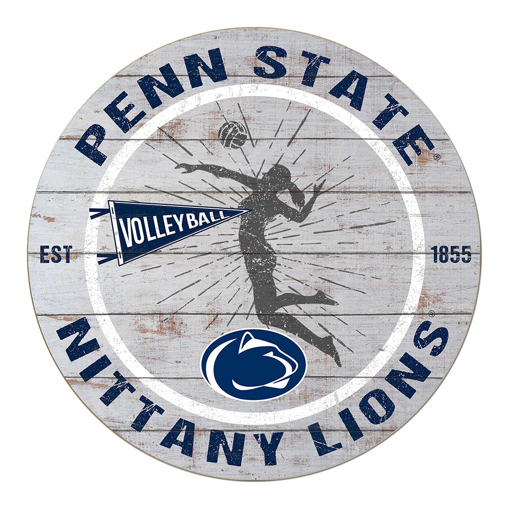 20x20 Throwback Weathered Circle Penn State Nittany Lions Volleyball Girls