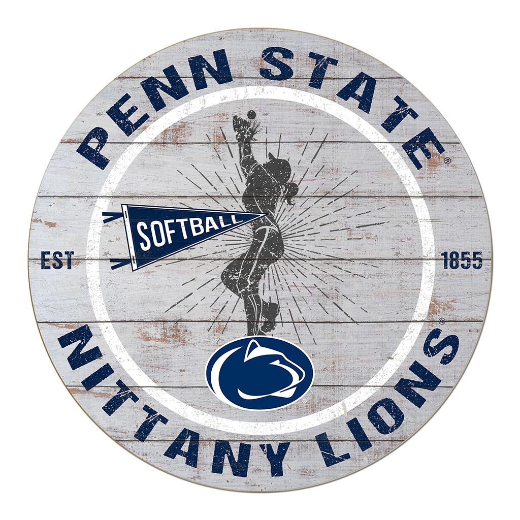 20x20 Throwback Weathered Circle Penn State Nittany Lions Softball