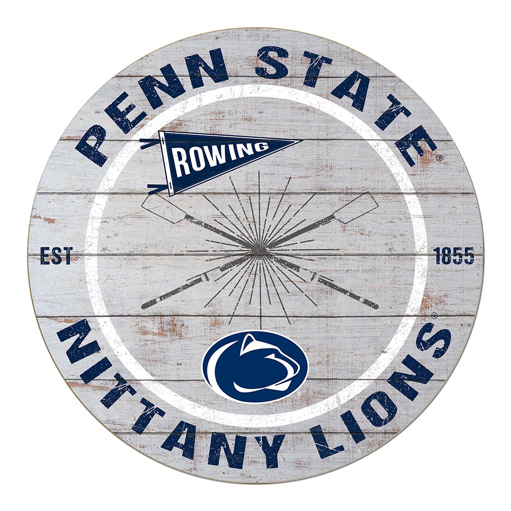 20x20 Throwback Weathered Circle Penn State Nittany Lions Rowing