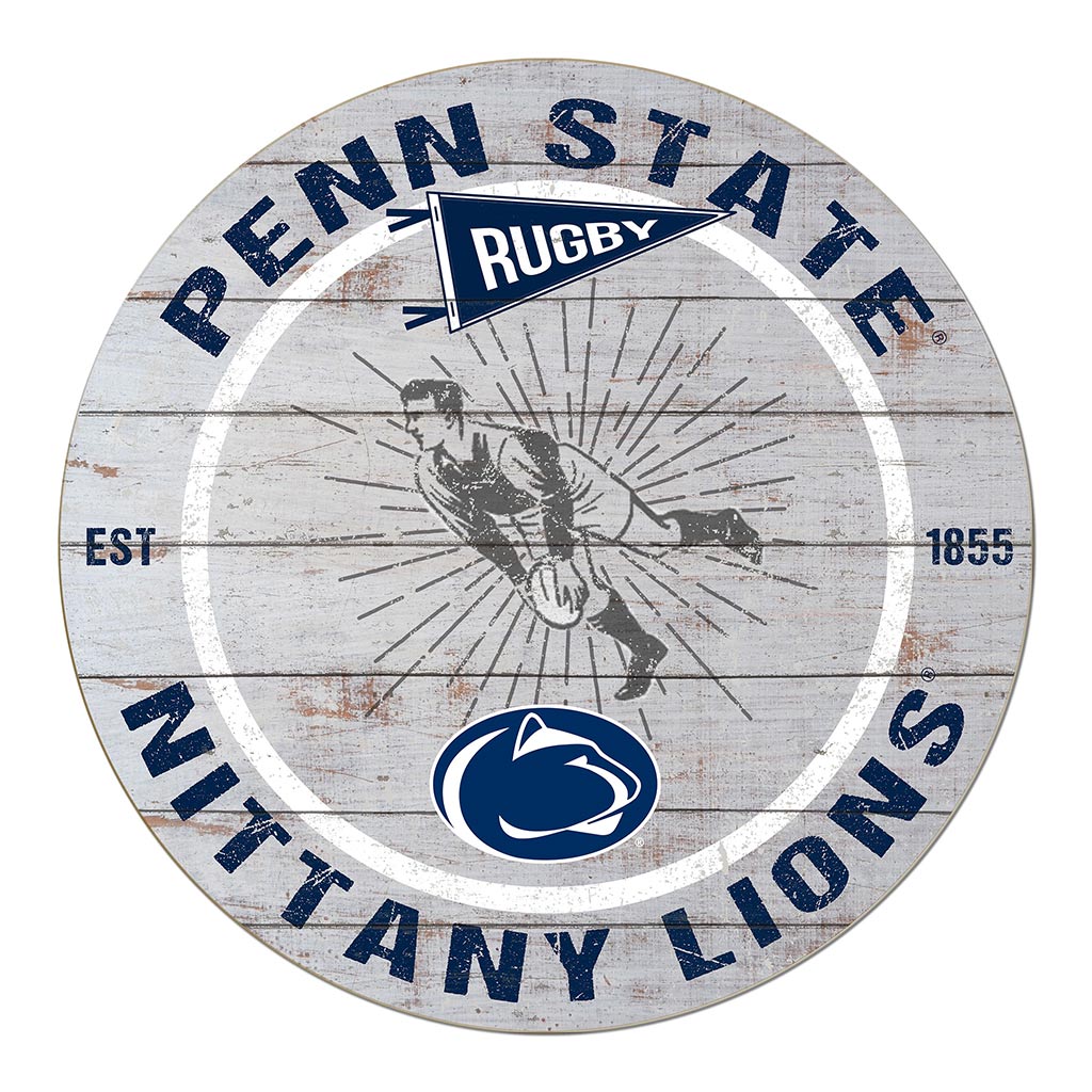 20x20 Throwback Weathered Circle Penn State Nittany Lions Rugby