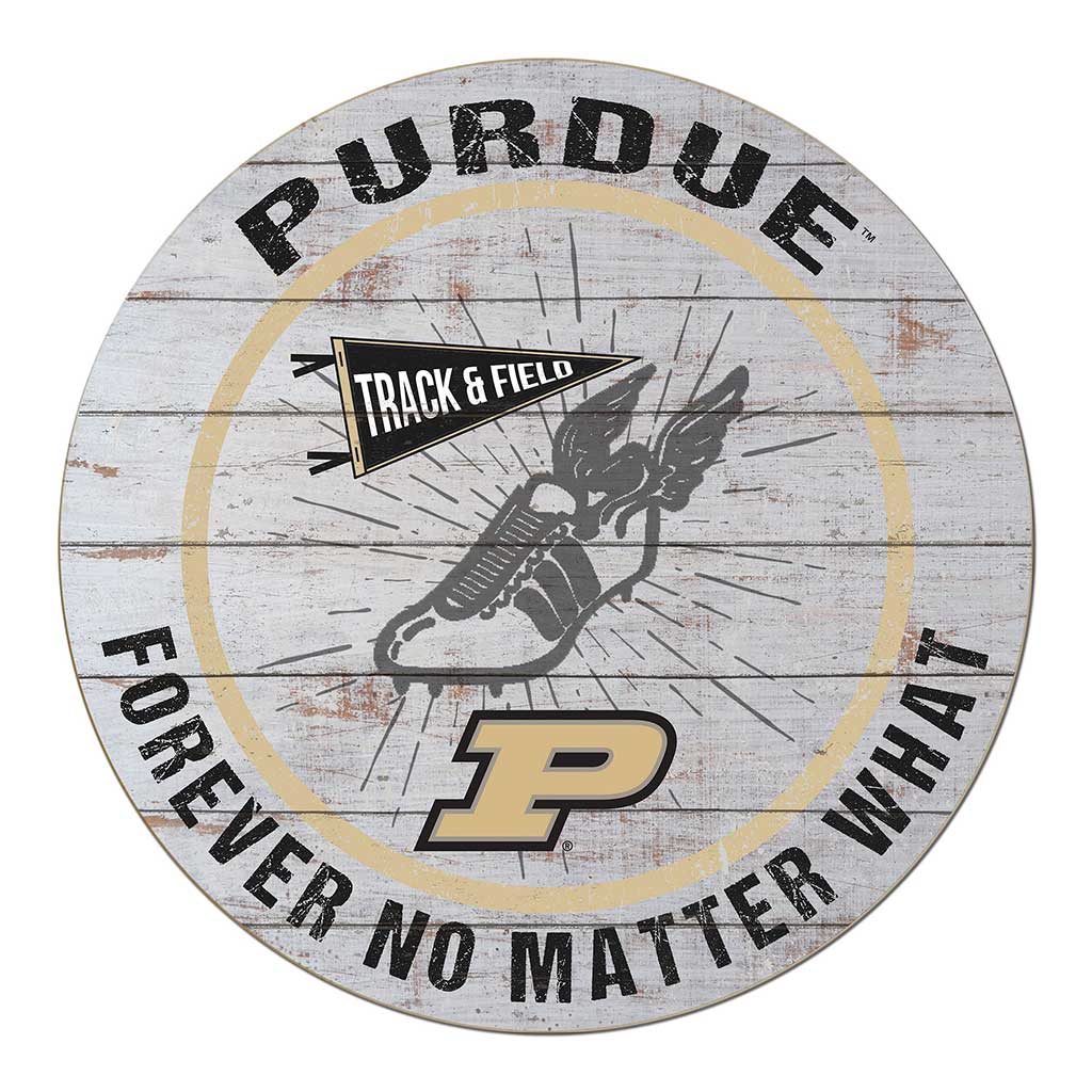 20x20 Throwback Weathered Circle Purdue Boilermakers Track