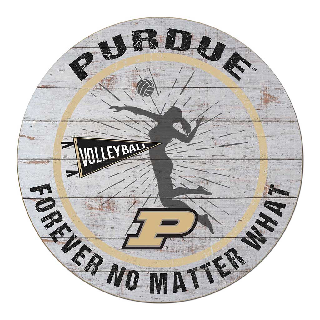 20x20 Throwback Weathered Circle Purdue Boilermakers Volleyball Girls