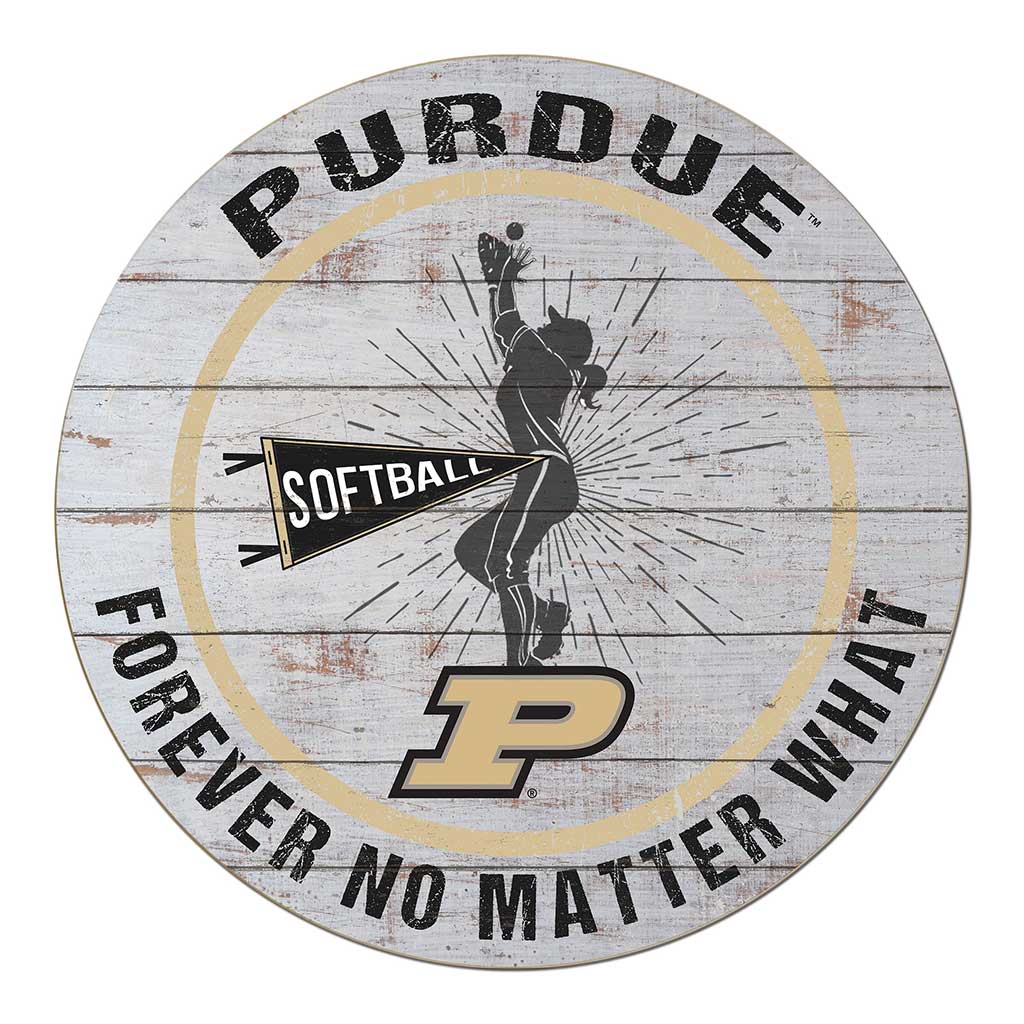 20x20 Throwback Weathered Circle Purdue Boilermakers Softball