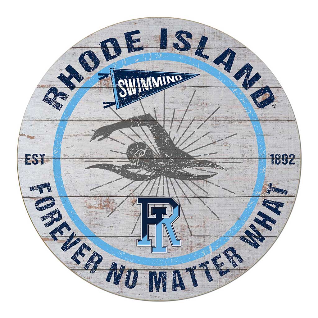20x20 Throwback Weathered Circle Rhode Island Rams Swimming