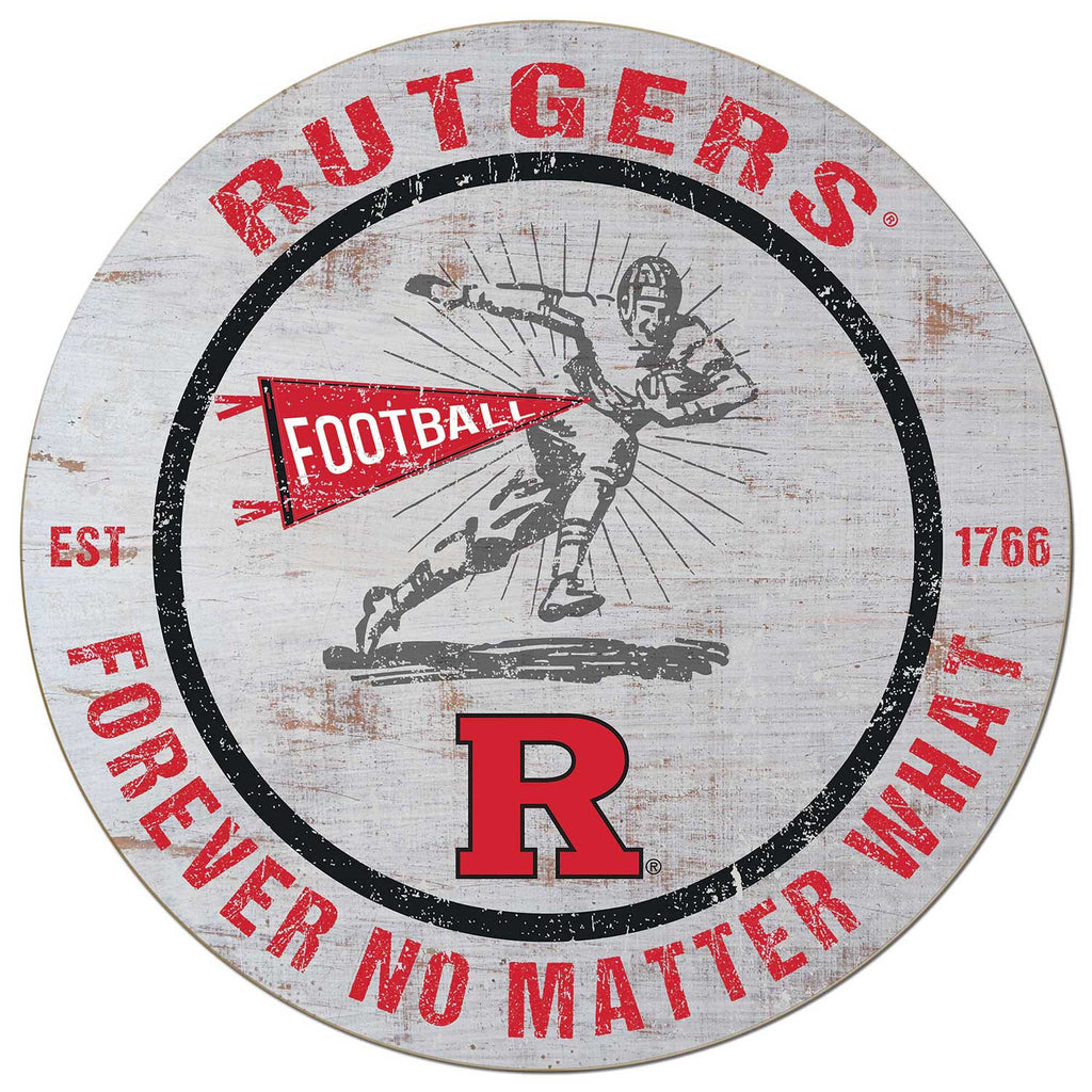 20x20 Throwback Weathered Circle Rutgers Scarlet Knights