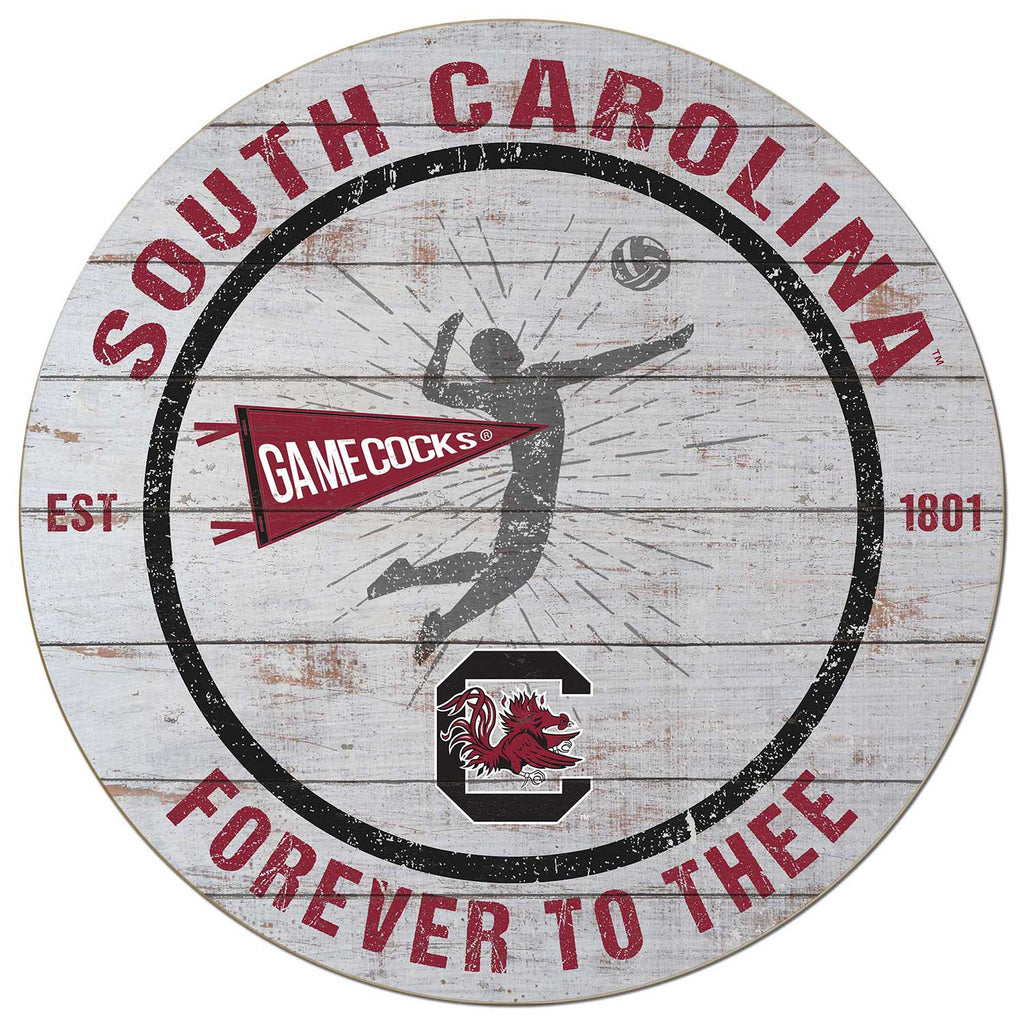 20x20 Throwback Weathered Circle South Carolina Gamecocks Volleyball