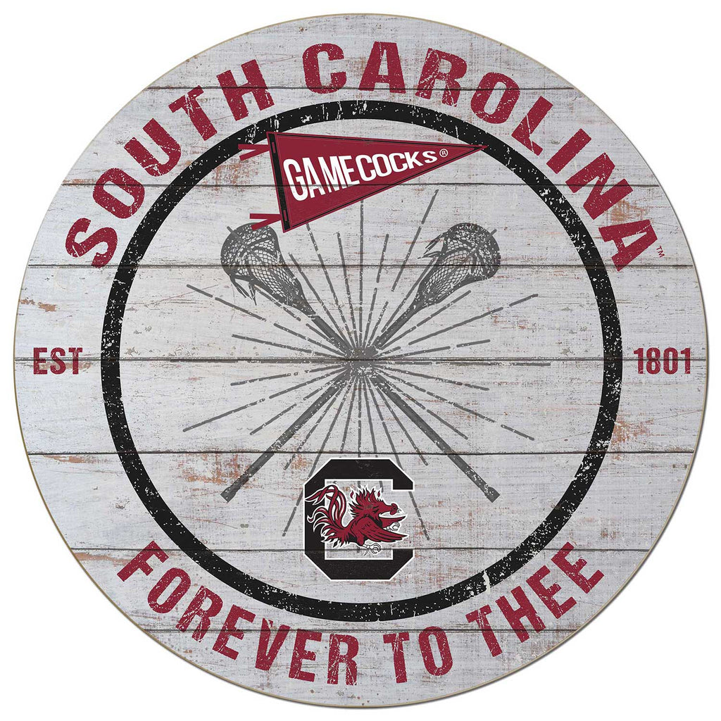 20x20 Throwback Weathered Circle South Carolina Gamecocks Lacrosse