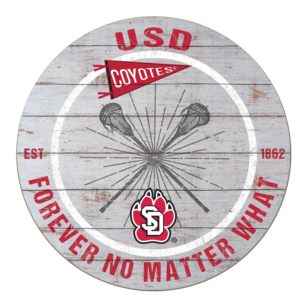 20x20 Throwback Weathered Circle South Dakota Coyotes Lacrosse