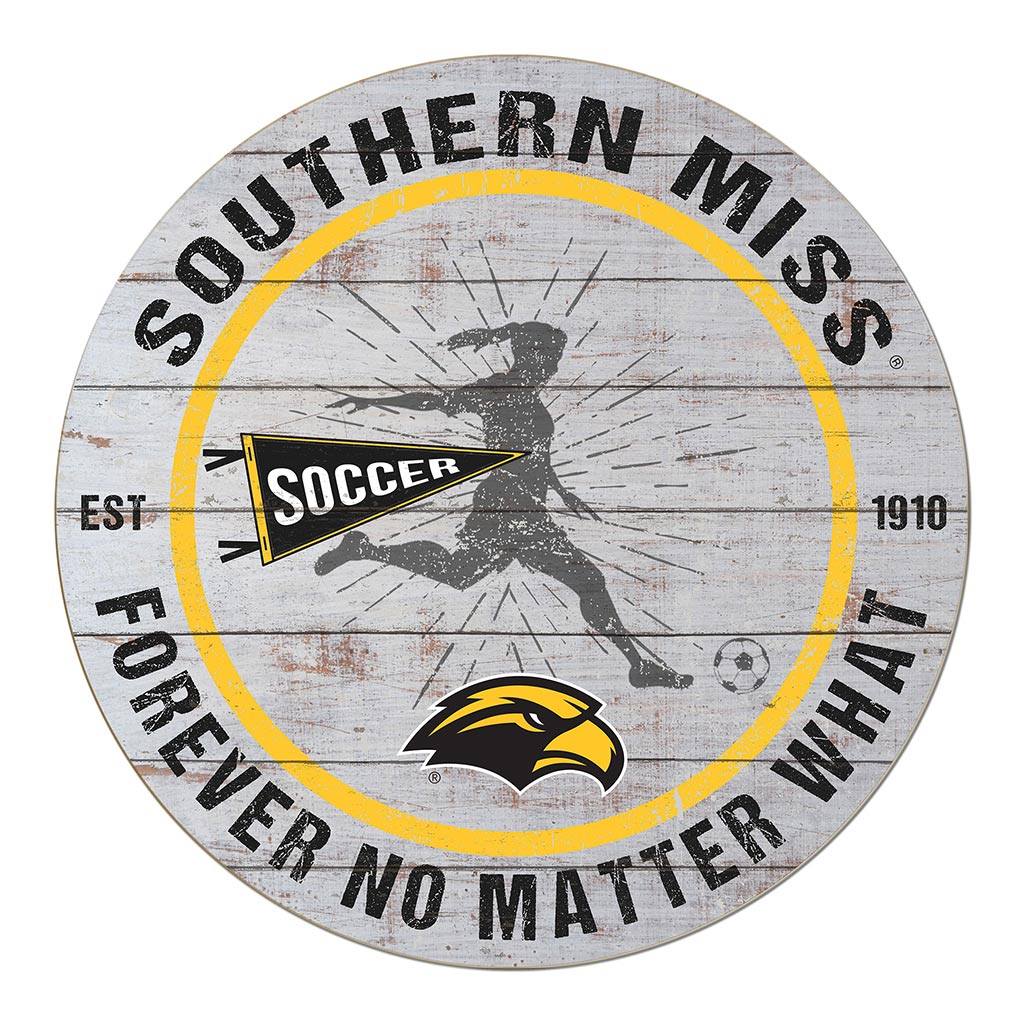 20x20 Throwback Weathered Circle Southern Mississippi Golden Eagles Soccer Girls