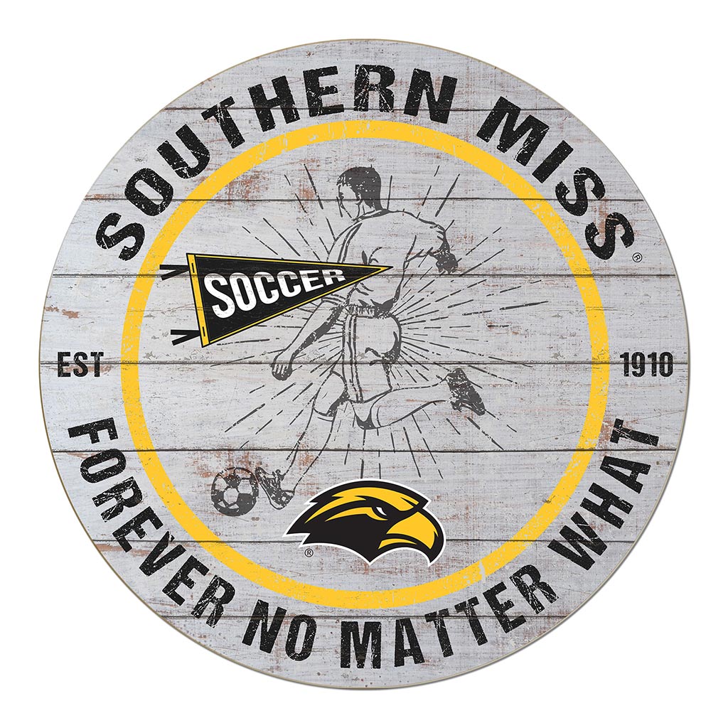 20x20 Throwback Weathered Circle Southern Mississippi Golden Eagles Soccer